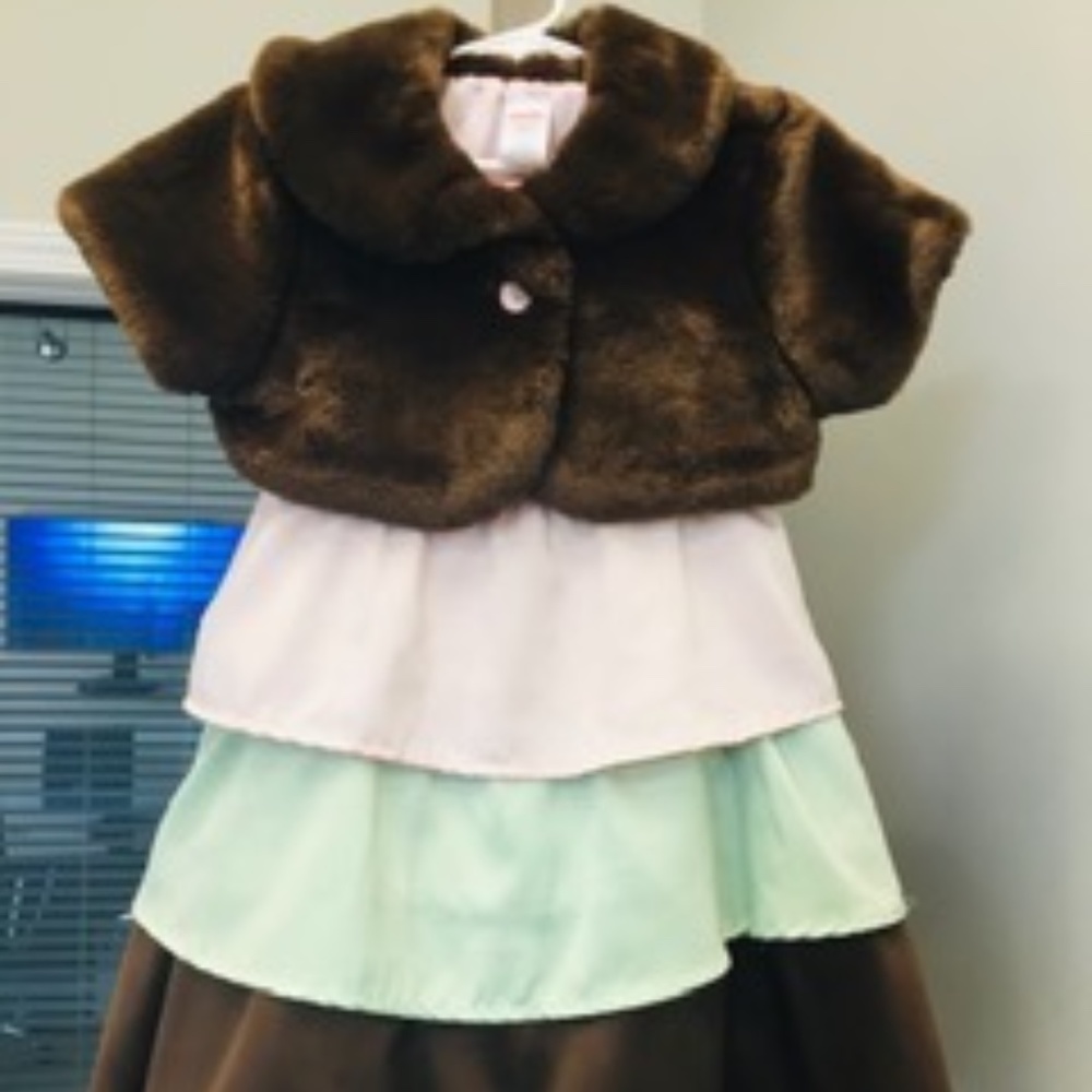 Gymboree Dress with Faux Fur Wrap